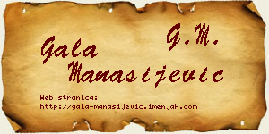 Gala Manasijević vizit kartica